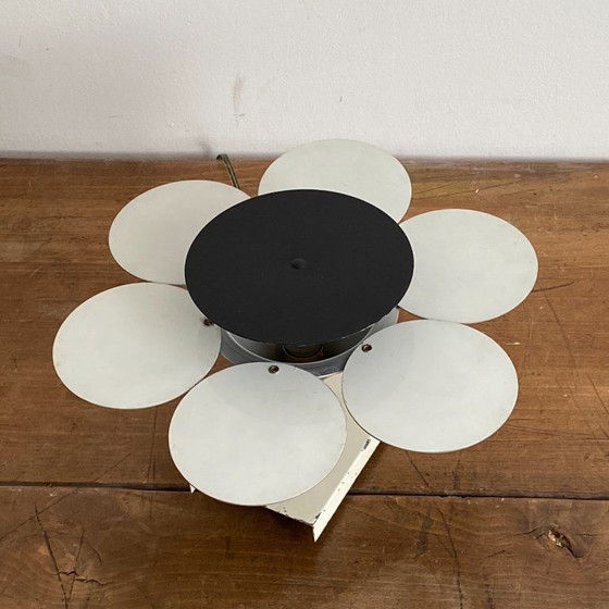 Image 1 of Vintage flower wall sconce. 1970s. Space age.
