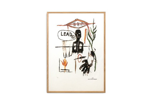 Jean-Michel Basquiat. Numbered color silkscreen print. 1990s.