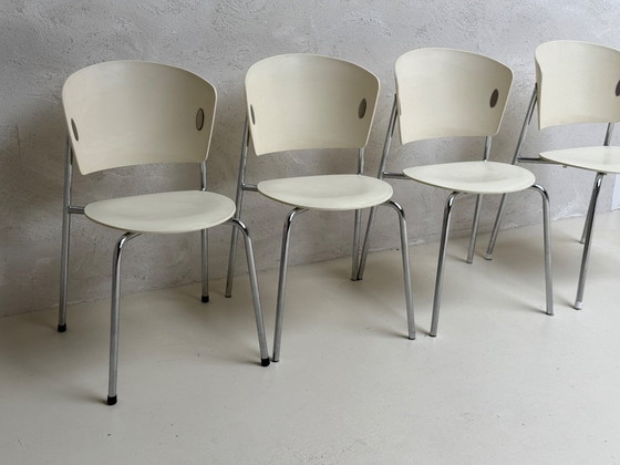 4 x Sedia di design 'Gio' Bontempi Casa | Made in Italy | Crema – Sedie da pranzo, Cromo (photo 4 of 11)