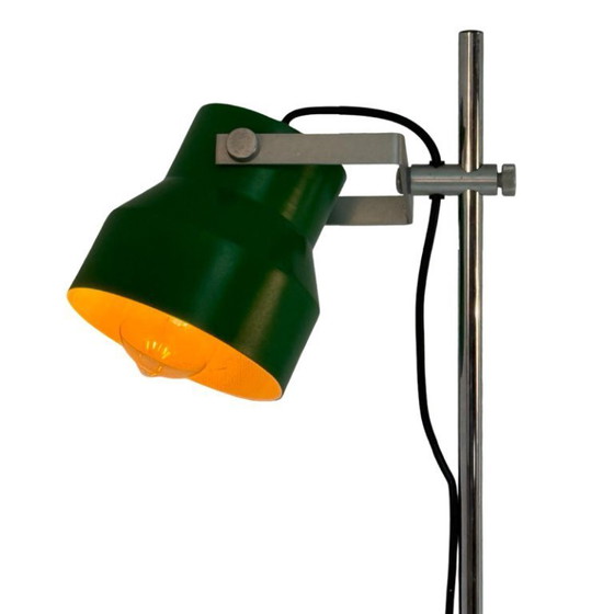 Image 1 of Space Age Design / 1960’s - Floor lamp - fully restored (repainted and rewired) - Double, adjustable shade - Green