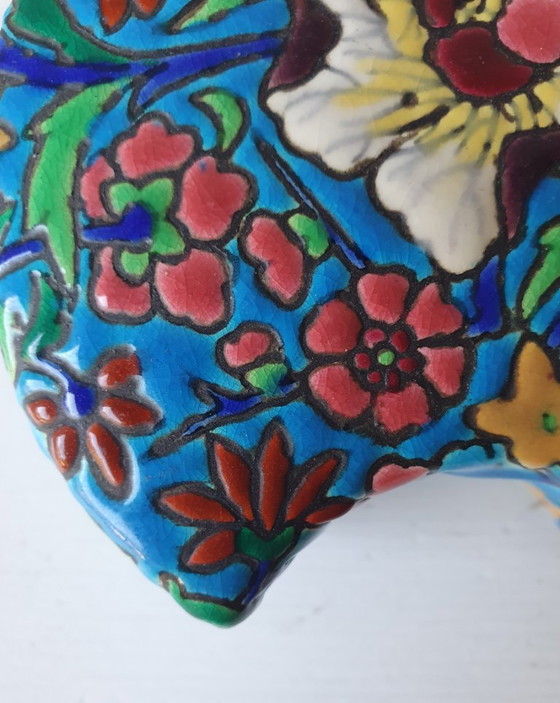 Scatola antica Longwy - Decorazione D793 (Francia, ca. 1930) – Oggetti decorativi, Ceramica (photo 9 of 13)