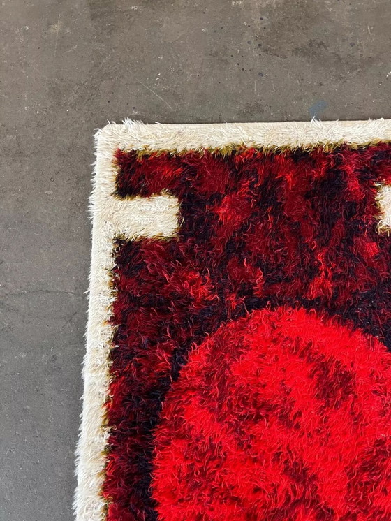 Image 1 of Tapis de passage des années 60 70 Carpet Rug Space Age by Hojer Eksport Danemark Design