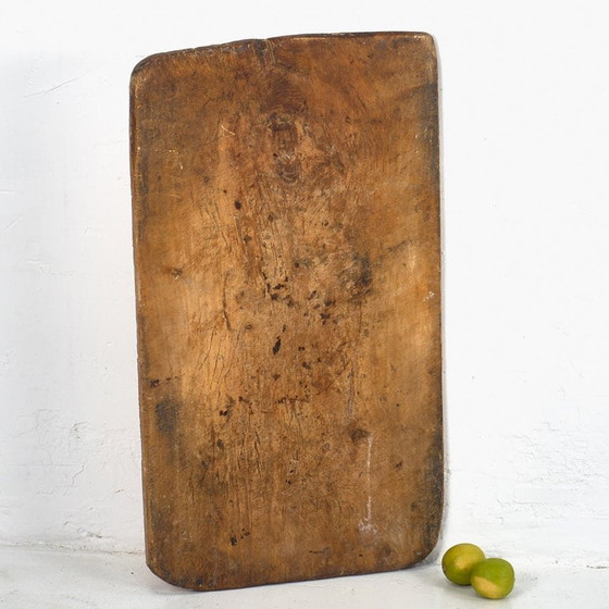 Large, antique rectangular cutting board (c. 1920) #24, Kitchen accessories, Wood, Brown, Rustic (photo 10 of 12)