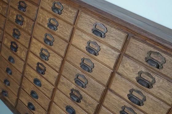 Image 1 of Antiker französischer Archiv-/Apothekerschrank aus Eiche von Chouanard, ca. 1910