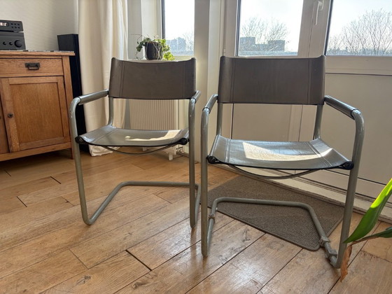 Image 1 of Vintage Bauhaus Mart Stam sledestoelen