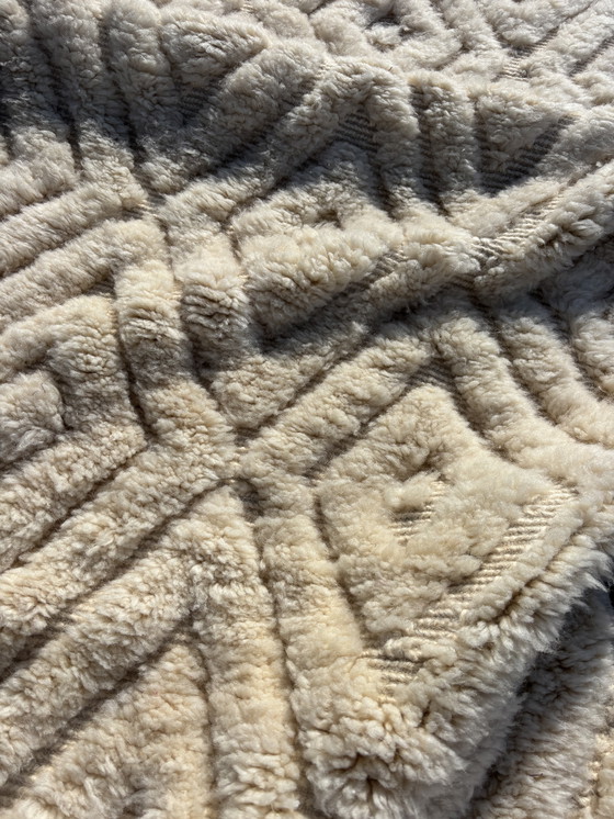 Image 1 of Marokkanischer weißer Läufer Beni Ourain Teppich 90x370 cm