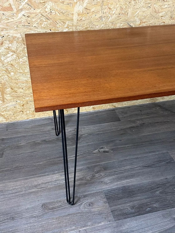 Image 1 of 60er 70er Jahre Teak & Metall Esstisch Dining Table Danish Modern Design Denmark