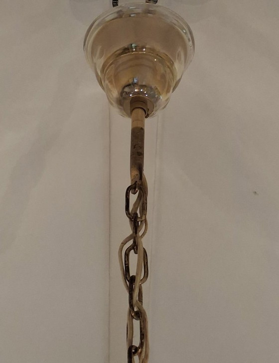 Vintage Italian Murano 8-Arm Chandelier - Crystal. – Copper (photo 8 of 17)