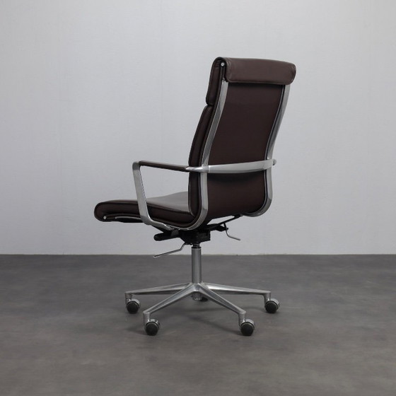 Una leren bureaustoel van ICF, Italië, jaren 90 – ICF Italy, Bureaustoelen, Leather, Vintage (photo 5 of 11)