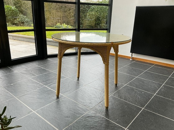 Image 1 of Lloyd Loom garden table (Vincent Sheppard) vintage