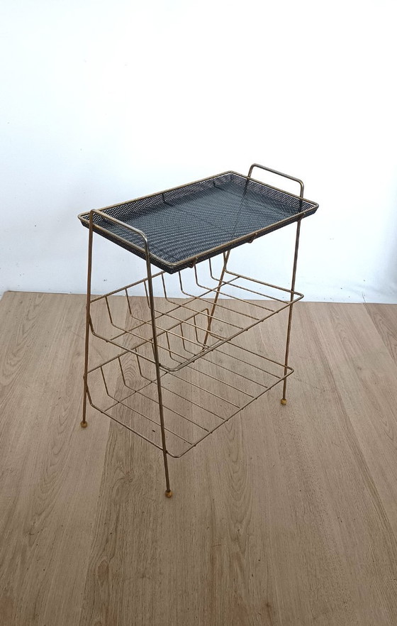 Image 1 of Table d'appoint Pilastro Fifties avec porte-revues