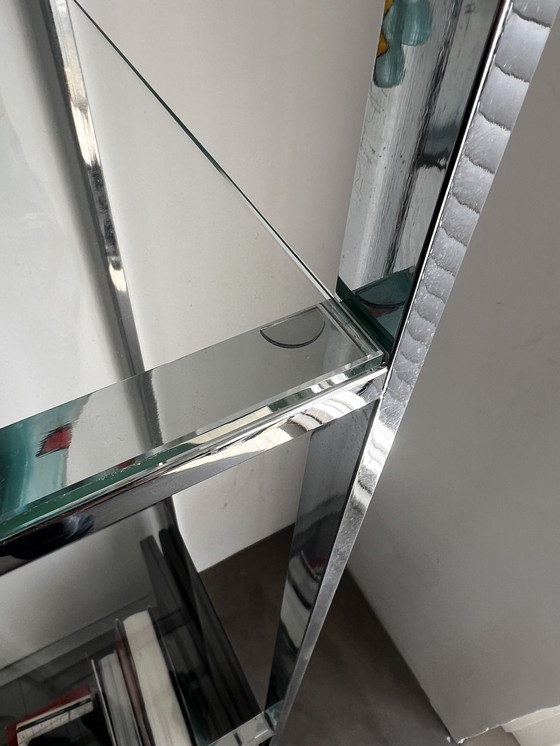 Image 1 of Mid - Century, Vintage Milo Baughman-Style Chrome Etagere / Display Shelf - Display Case Display case