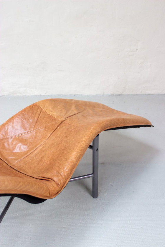 Image 1 of Poltrona lounge IKEA Skye vintage in pelle anni '90