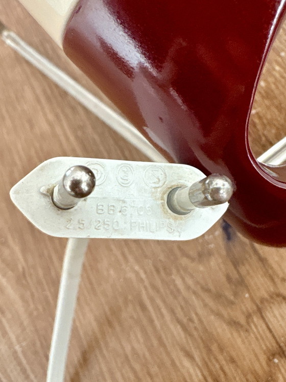 Lampada Philips Infraphil HP3603 Space Age in stile Mid-Century Modern (variante bordeaux) (photo 11 of 14)
