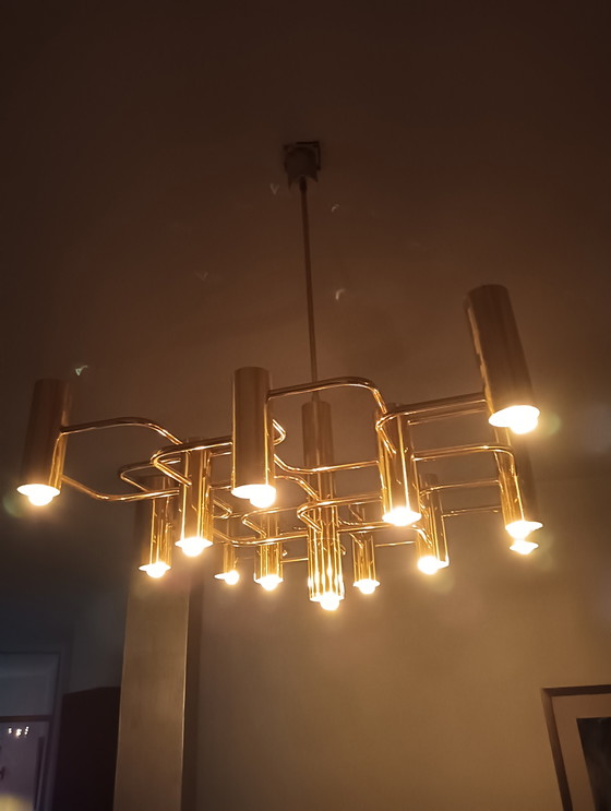 Image 1 of Lampadario vintage in ottone anni Cinquanta