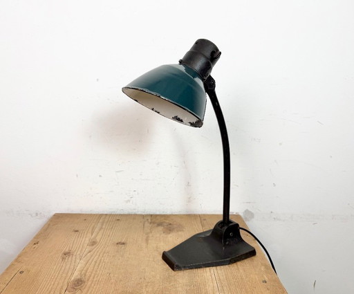 Vintage Duitse Bauhaus Petroleum Emaille Tafellamp van Schaco, jaren 30