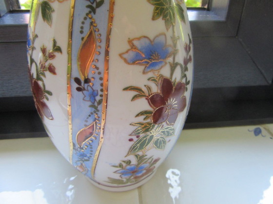 Image 1 of Chinese Vase Enameled with Maker's Mark 26 cm Tall, mid century modern