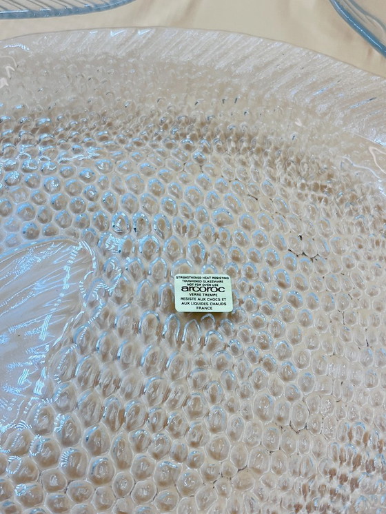 Image 1 of Servicio de pescado de cristal Arcoroc: 1 bandeja + 6 platos