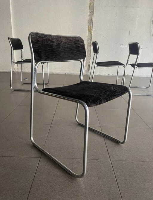 4x Chaises vintage Se09 par Walter Antonis pour Spectrum, ca70s