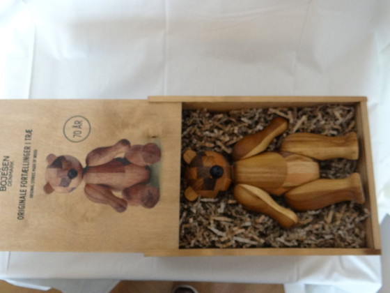 Image 1 of The Christmas gift: Kaj Bojesen 25 cm bear made from residual wood for the 70th anniversary in the original box