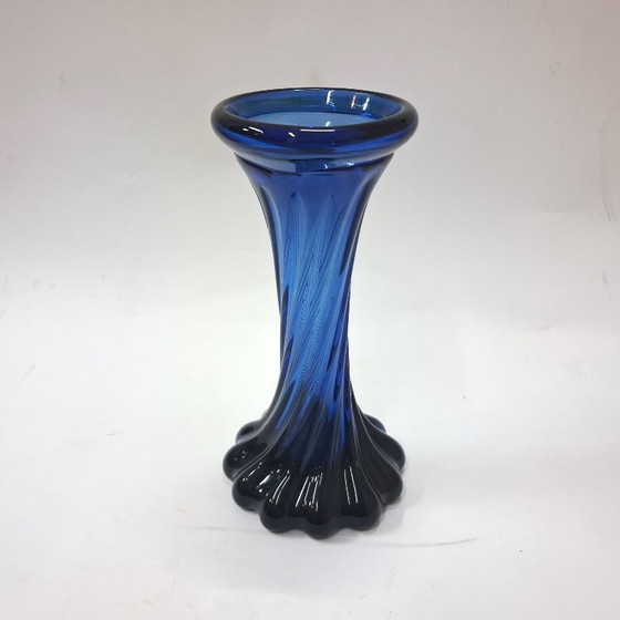 Image 1 of Vetro blu cobalto, design ritorto