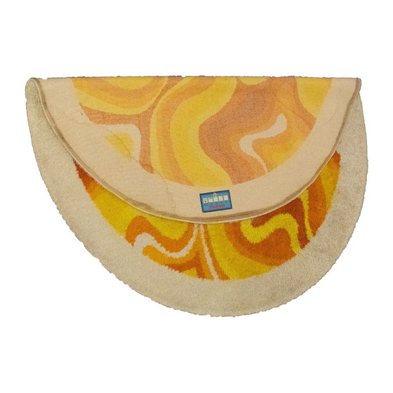 Image 1 of Tapis Desso "Amoeba" rond orange-jaune
