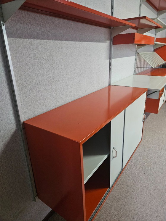 Zeldzaam Groot Pilastro Wandsysteem (Tjerk Reijenga) – Jaren 60 – Oranje/Wit – Prachtige Opstelling (photo 11 of 15)
