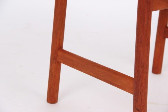 Image 1 of 4 Wegner Armstühle Model PP208, Mahagoni und Leder