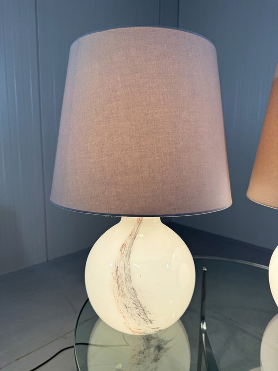 Image 1 of Peill & Putzler Large Glass Table Lamps 1970's