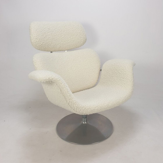 Image 1 of Vintage Tulip fauteuil en voetenbank van Pierre Paulin voor Artifort, jaren 1980