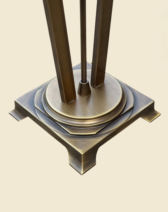 Image 1 of 🔷 UNICUM | Il Paralume Marina Bronze Table Lamp | Italian Design | Murano Glass | 1987-1995