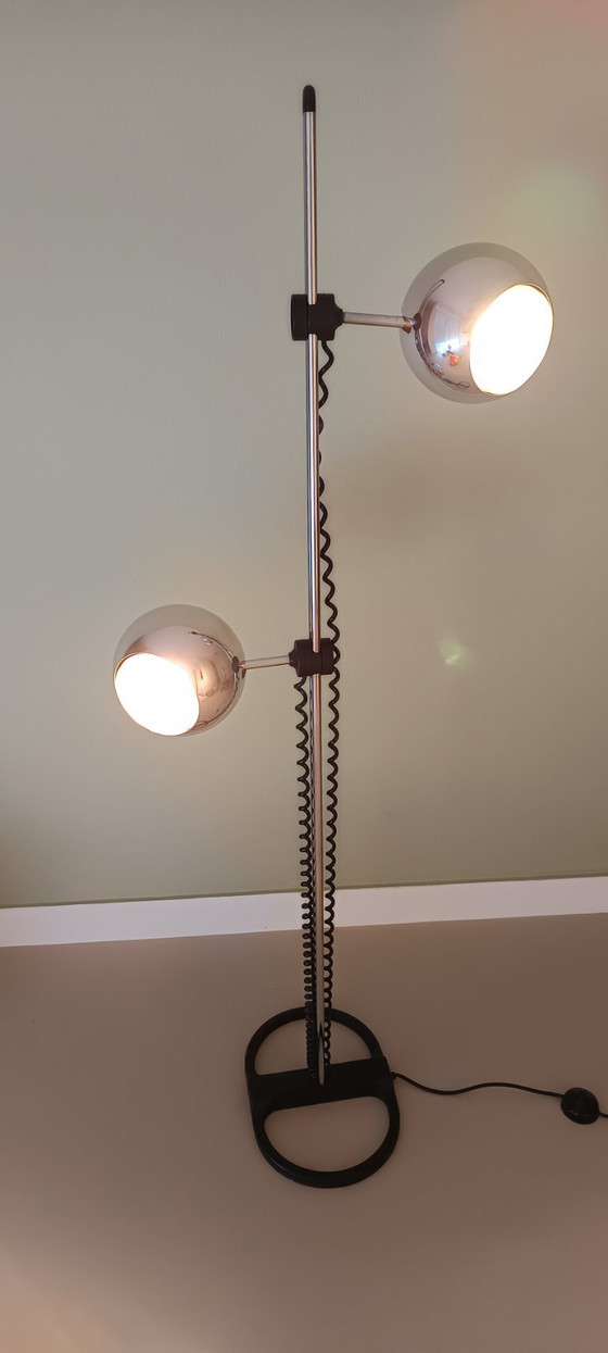 LAMPADA DA TERRA VINTAGE EYEBALL 1970 / STILE STAFF LEUCHTEN – Lampade da terra, Metallo, Cromo (photo 2 of 5)