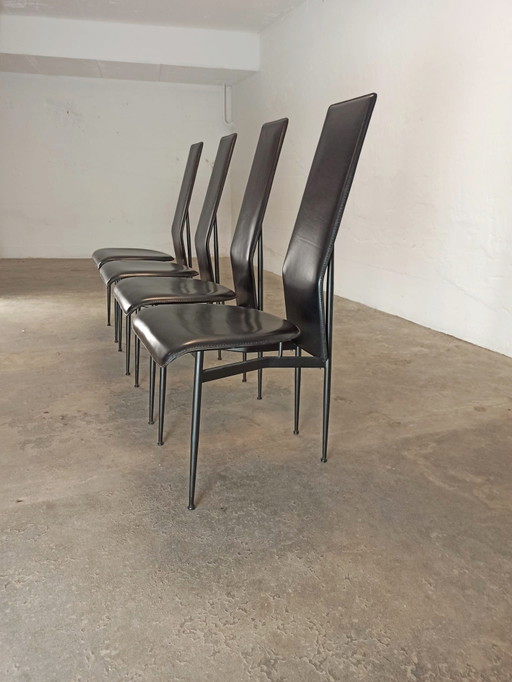 4 x Fasem Italian design dining chairs