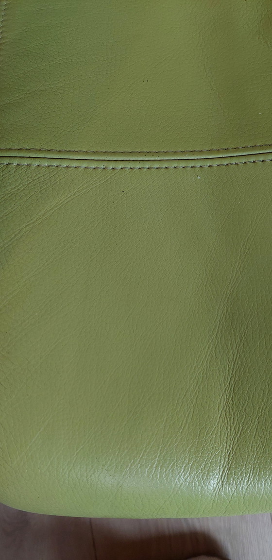 Image 1 of Moderne draaifauteuil leer chroom