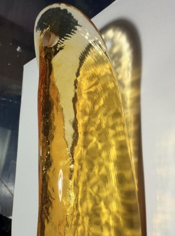 Vintage Murano glass Wall lights by Mazzega, 1970s, Metal, Yellow (photo 2 of 7)