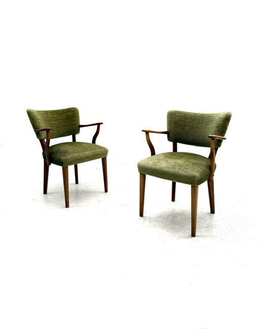 Set of 2 vintage cocktail armchairs, 1960s