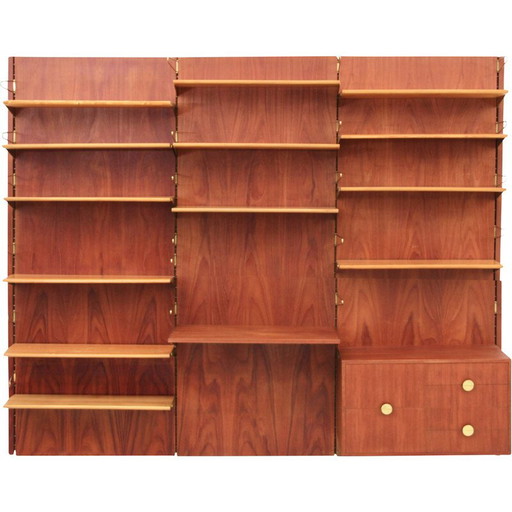 Libreria modulare in teak Vitage BO71 di Finn Juhl per Bovirke, 1960