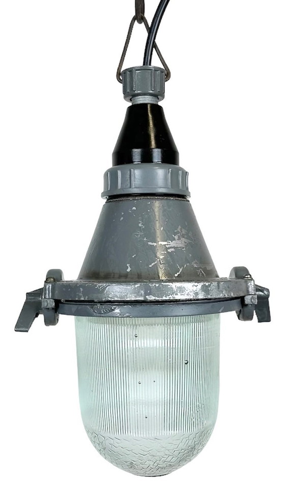 Image 1 of Lampada a sospensione sovietica industriale grigia, anni '60
