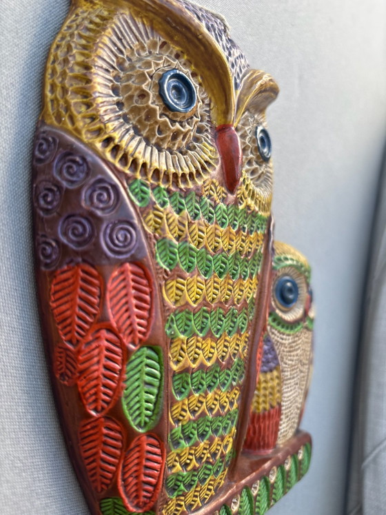 Beautiful ceramic owl wall plaque - Convento Aracena (Vintage), Decorative Objects, Beige (photo 5 of 5)
