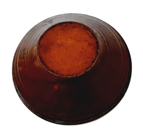 Image 1 of Vintage Rustic Ceramic Bowl, Brown