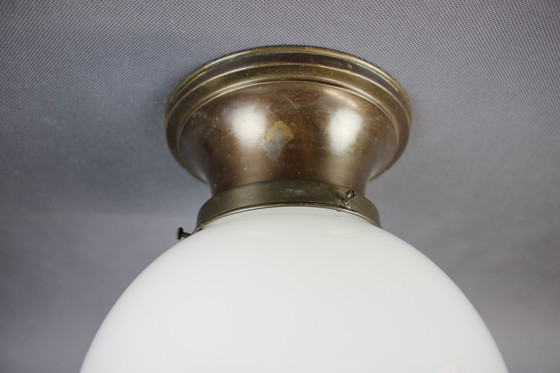 Image 1 of Plafonnier Art Déco en laiton, années 1920