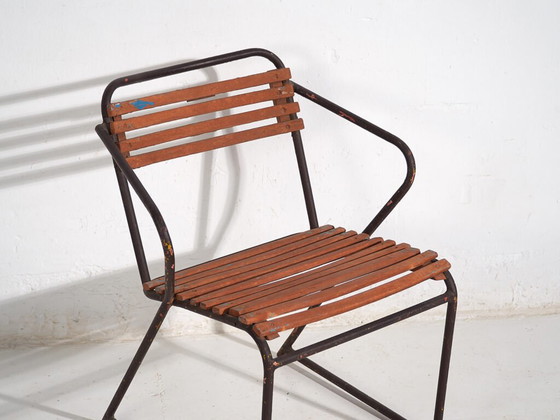 Antiker Outdoor-Stuhl mit Armlehnen (ca. 1920) – Gartenstühle, Wood, Iron (photo 11 of 30)