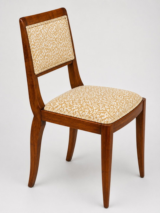 Sekretärstuhl im Art-Deco-Stil / Bürostuhl – um 1930 – Chaise Art-Deco, Bürostühle, Wood, Cotton (photo 7 of 7)