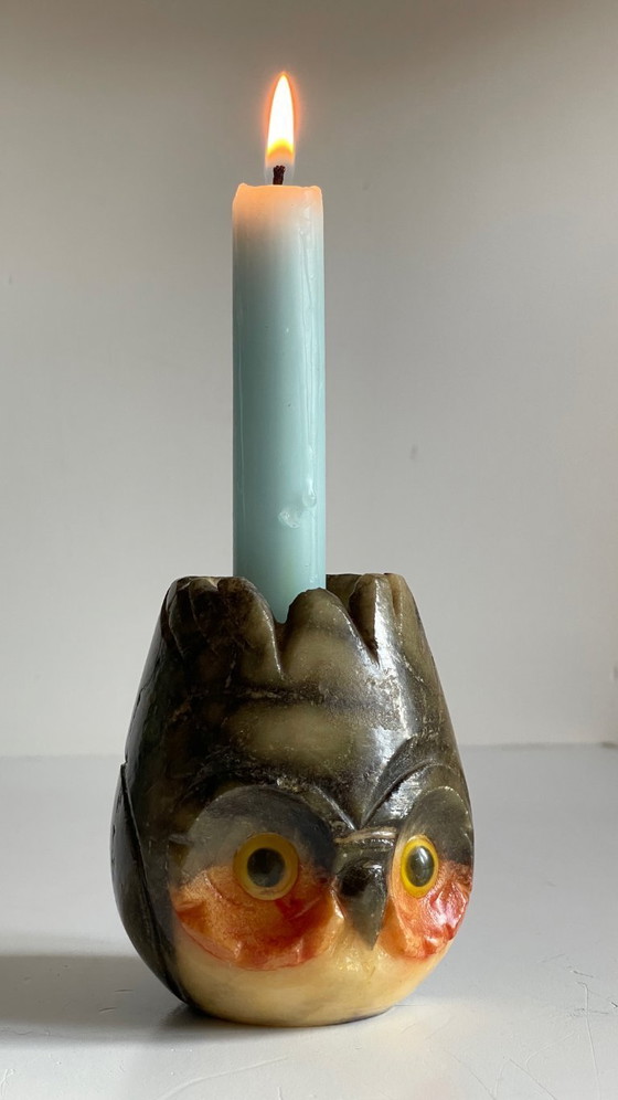 Image 1 of Bougeoir Pierre d'Albâtre Italy Vintage