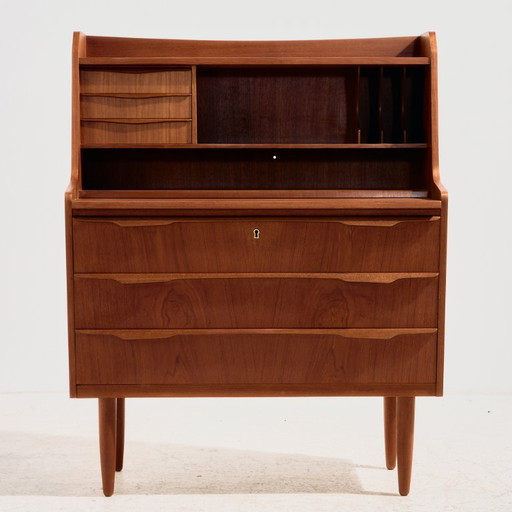MK11143 Gerestaureerd Teakhouten Bureau – Wood