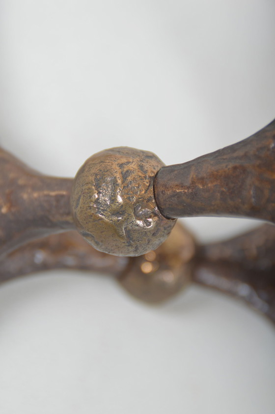 Image 1 of Brutalist candelabra in bronze by Michael Harjes, 1960s