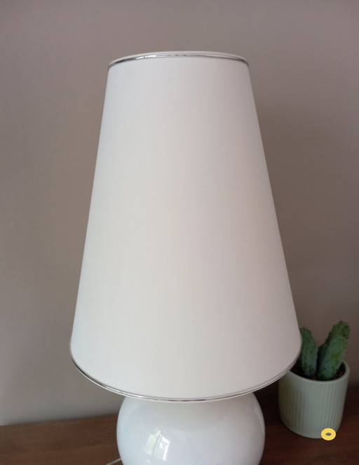 White floor lamp, white ceramic base, Beaulieu model by Envy / Portugal
