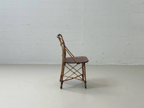 Image 1 of Set of 2 vintage designer chairs by Yuzuru Yamakawa made of bamboo