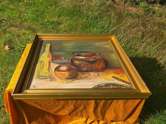 Dipinto a Olio Rame Pentola Cucina Rustica - 1962 – Dipinti e disegni, Tela (photo 5 of 13)