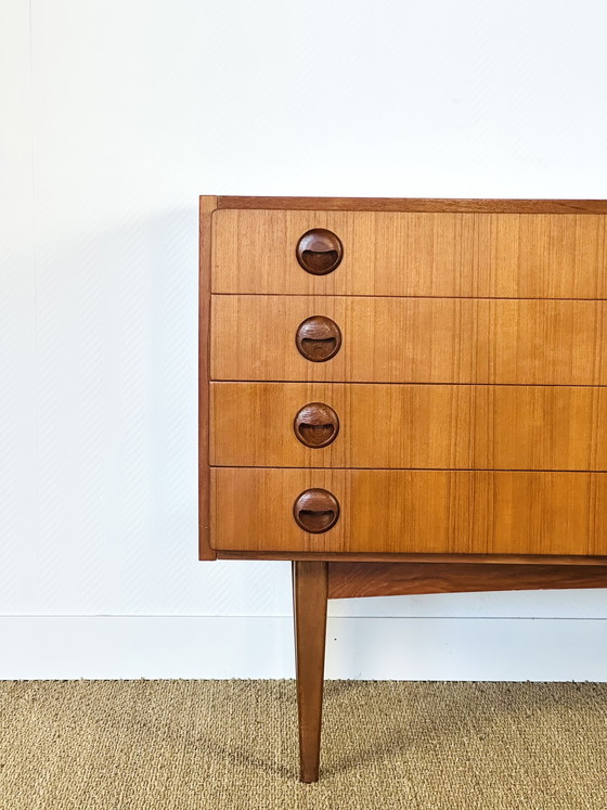 Image 1 of Minimalist Scandinavian teak sideboard, 1960s